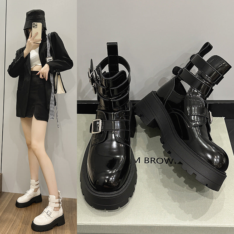Genuine Leather Fashionable Boots Versatile Style Shoes Fashion Martin Boots Women Summer and Autumn Thin New Boots Booties