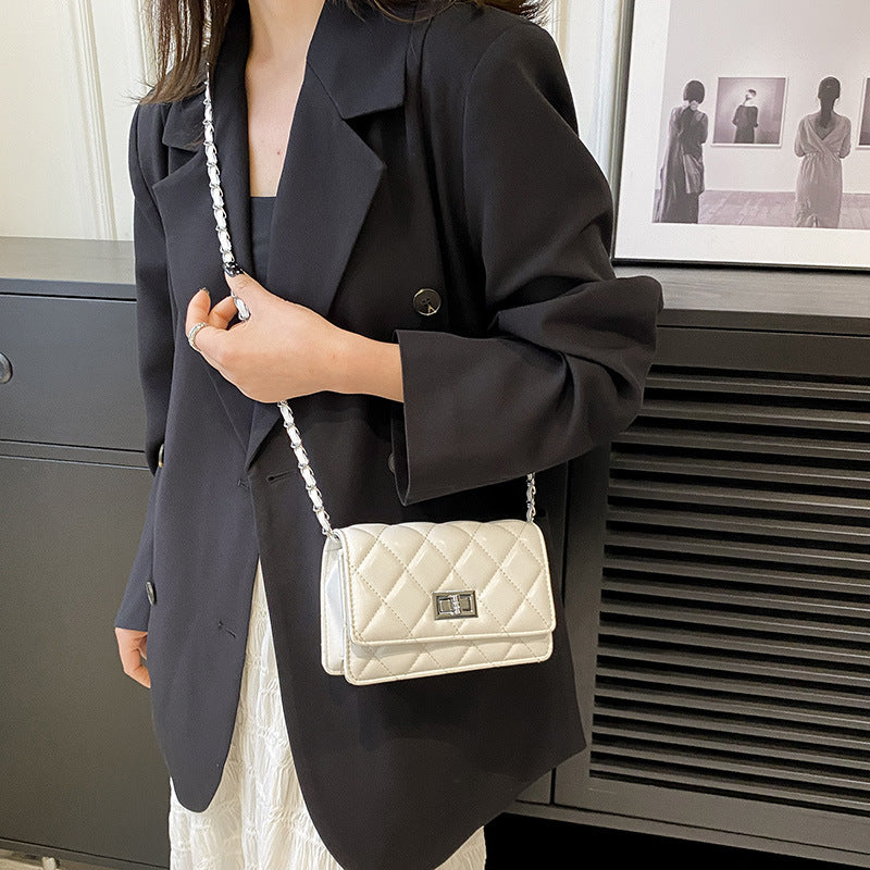 VLOVELAW 2025 Rhombus chain bag women's popular new fashion and high sense ins messenger bag versatile casual mini square bag