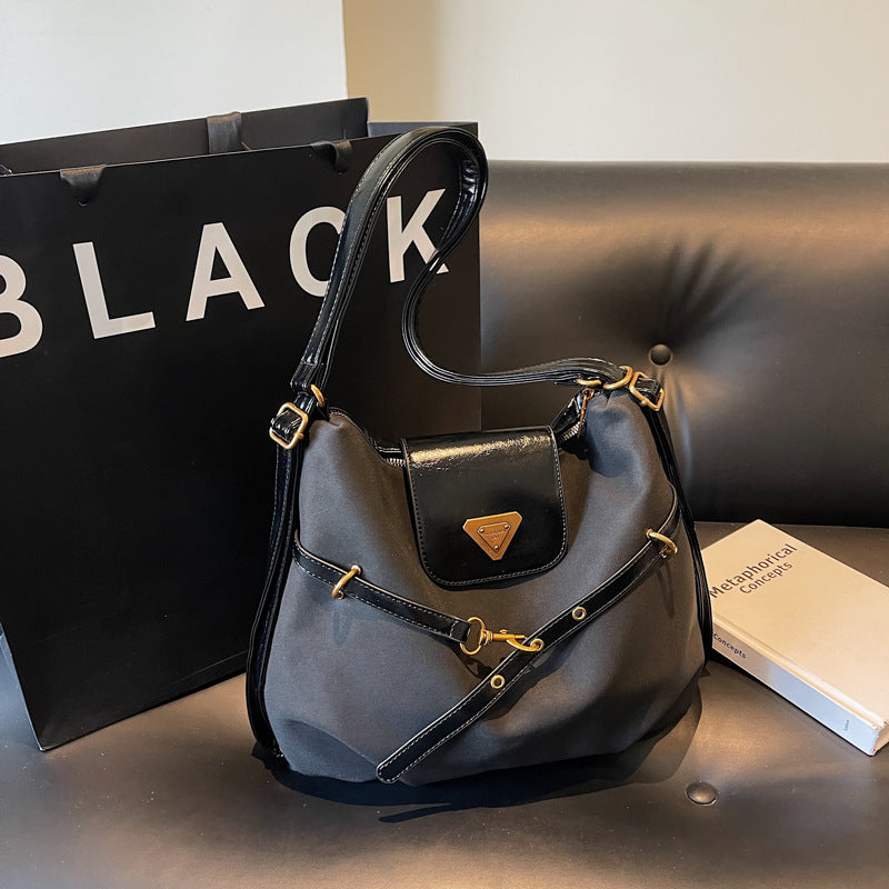 VLOVELAW 2025 Casual commuting retro matte large-capacity bag women's popular new fashion double shoulder back bag single shoulder tote bag