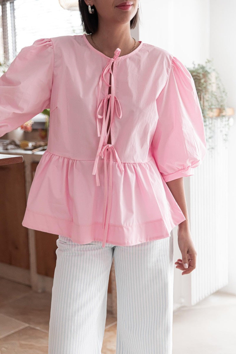 VLOVELAW Cross-Border Spring/Summer New Women's Tops Fashion Striped Stitching Shirt Top Women's European and American Style