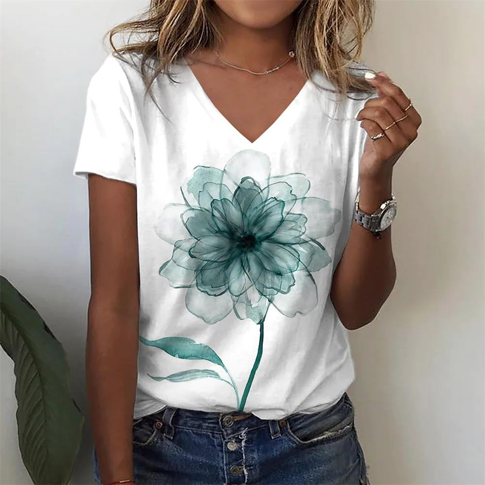 VLOVELAW Cross-Border T-shirt Independent Station Women's Short Sleeve Wish Best-Selling in Stock Temu