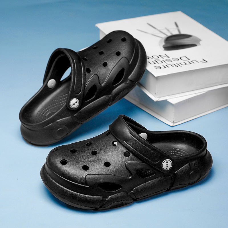 VLOVELAW Children's Shoes Hole Shoes New Children's Slippers Men's and Women's Sandals Soft Bottom Sandals Beach Toe Cap Non-Slip Children's Shoes