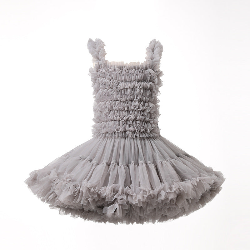 INS European and American Girls Dress Children's Pettiskirt Baby Princess Dress Tutu Skirt Children's Clothing Summer Class a Pleated Skirt