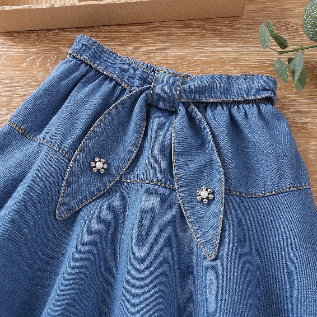 VLOVELAW Spring Girls' Denim Skirt Fashion Blue New Korean Style Little Girl Skirt Girl's Princess Dress