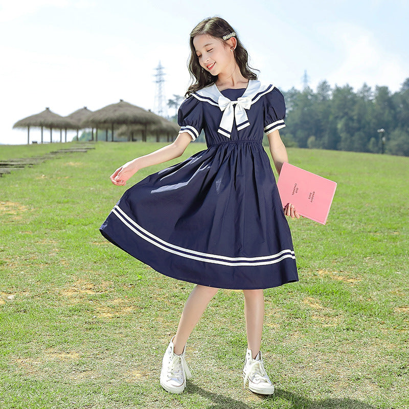 VLOVELAW Children's Clothing Girls' Princess Dress Summer Dress Fashionable New Medium and Large Kids' Skirt Summer Girls' Summer Dress