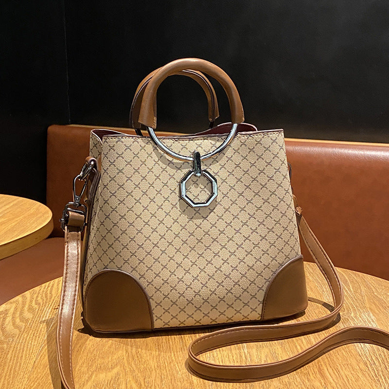 VLOVELAW 2025 Bag Women's popular New Fashion Bucket Bag Textured Handbag Women's Large Capacity One Shoulder Oblique Span Bag Women's Wholesale
