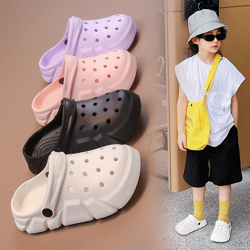 VLOVELAW Slip-on Hole Shoes Boys' Sandals Summer Breathable Medium and Big Children Lightweight Girls' Sandals Beach Shoes