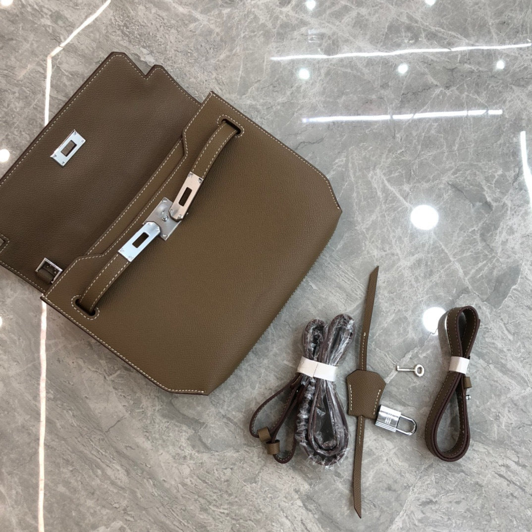 VLOVELAW 2025 New fashion retro underarm shoulder bag genuine leather palm pattern cowhide Kai bag underarm street trend messenger bag