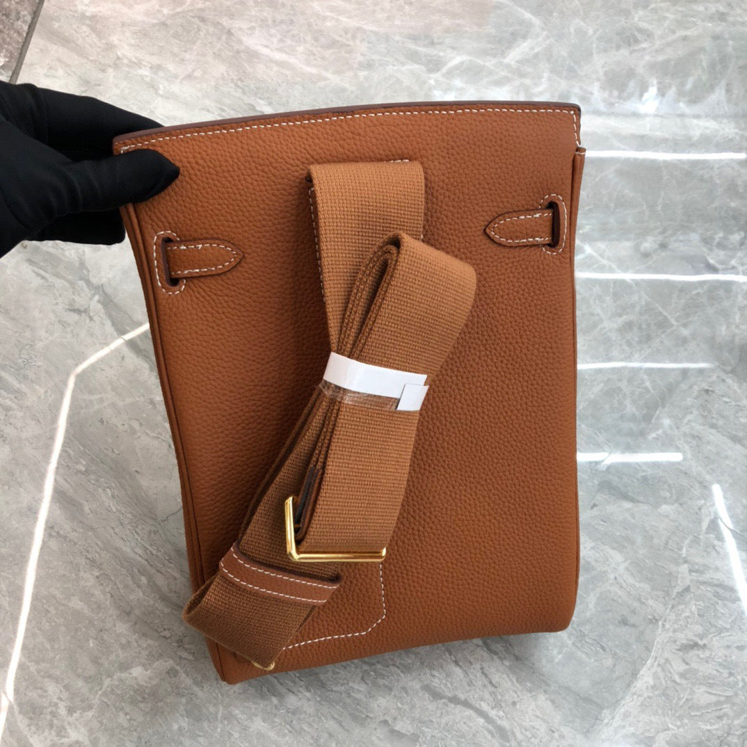 VLOVELAW 2025 Universal bag popular new Kai breast bag togo cowhide simple and fashionable shoulder bag first layer cowhide oblique backpack