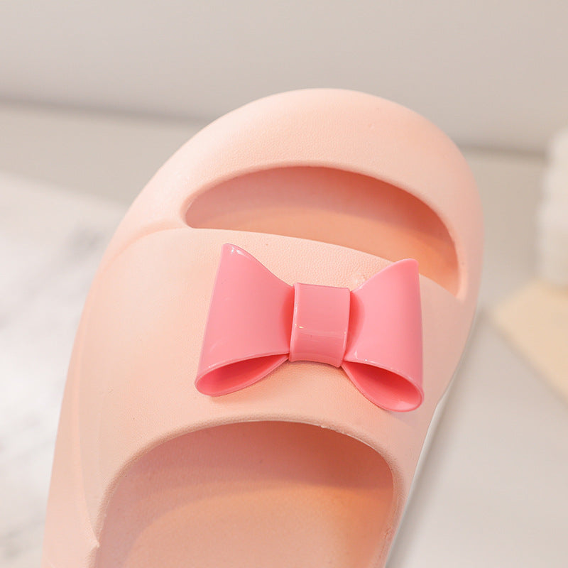 VLOVELAW Children's Slippers Summer Female Parent-Child New Princess Bowknot Cartoon Indoor Bathroom Outdoor Non-Slip Girls Sandals