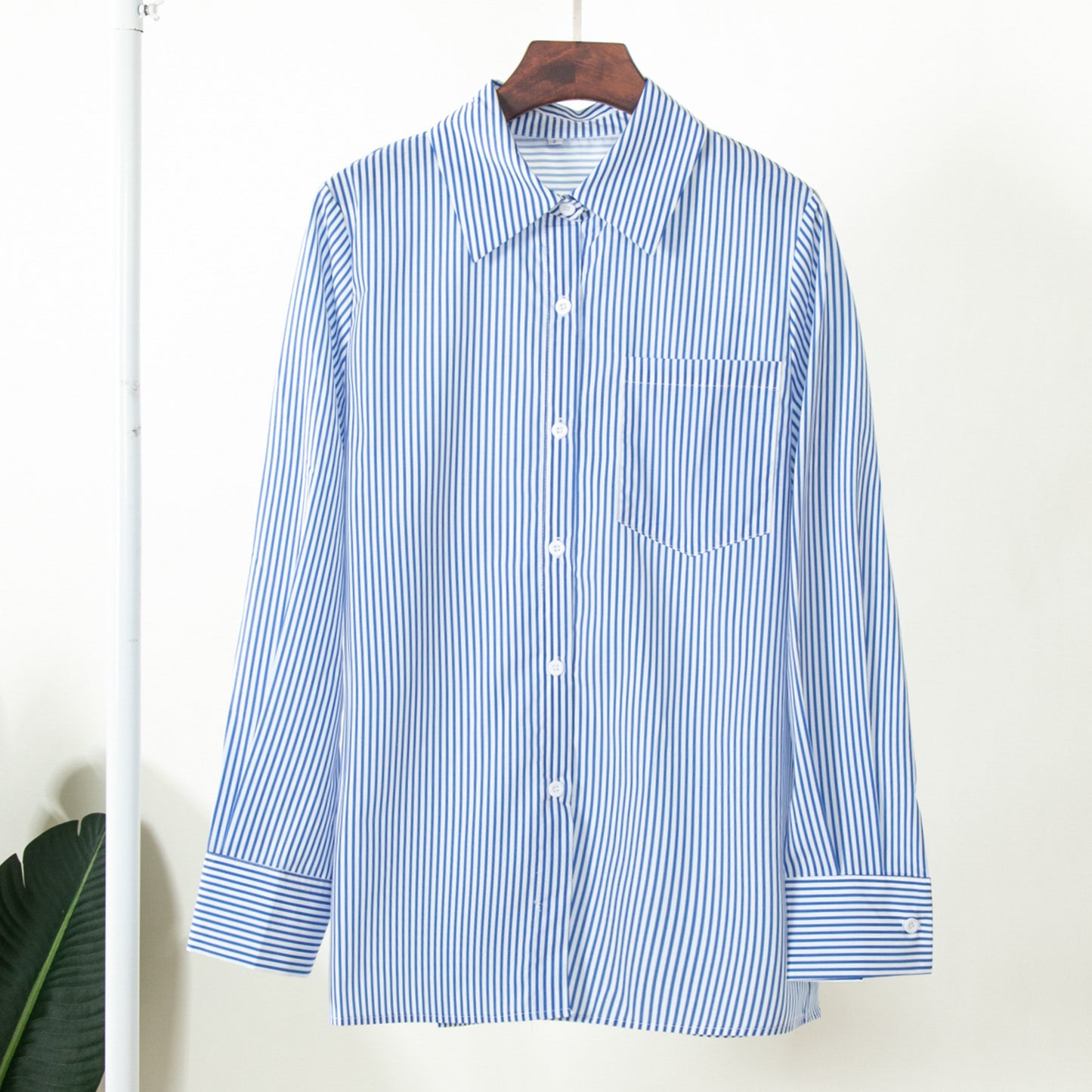VLOVELAW pure striped shirt 2025 popular summer new trend fashion versatile loose polo striped shirt
