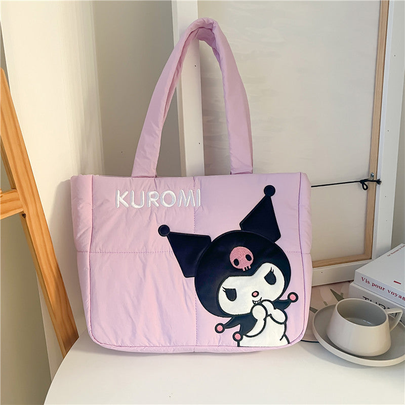 VLOVELAW New Cartoon Cute down Cloth Handbag Pacha Dog Shoulder Bag Melody Clow M Tote Bag