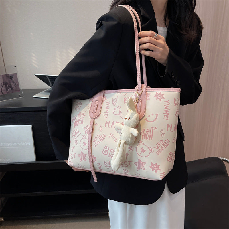 VLOVELAW 2025 Customized fashion women's bags, large-capacity printed shoulder tote bags, fashionable and versatile high-end handbags, women's bags