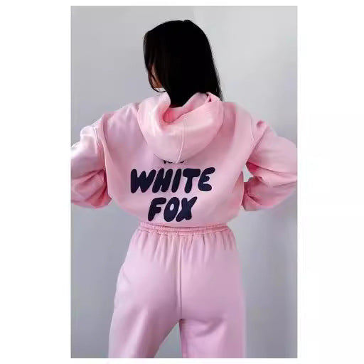 VLOVELAW 2025 New spring, autumn and winter new sweater set fashion sports LOGO long-sleeved pullover hooded sweater two pieces