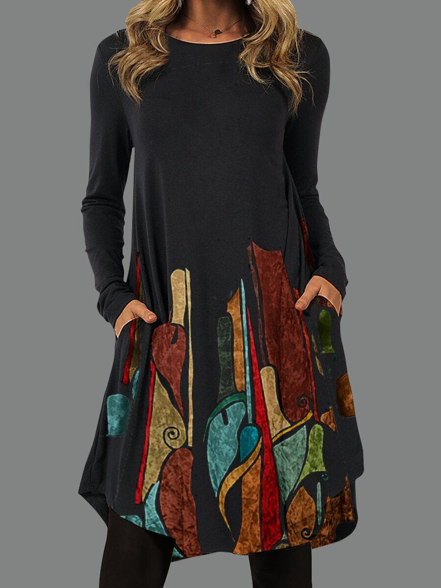 VLOVELAW New Version in Stock for Independent Station Wish European and American National Style Fashion Casual Spring and Autumn Dress