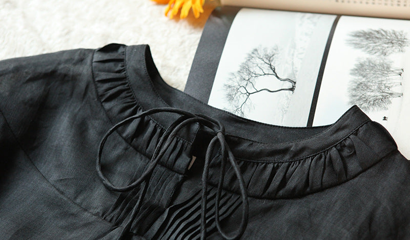 Ramie top popular new spring and autumn sunscreen long-sleeved T-shirt pullover women's 211216 skirt 220303