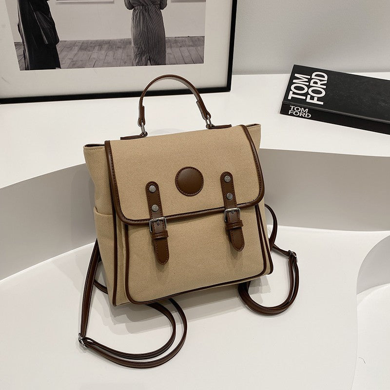 Japanese Ins Tooling Style Backpack Female New Messenger Bag College Students Class Commute Fashion Casual Backpack