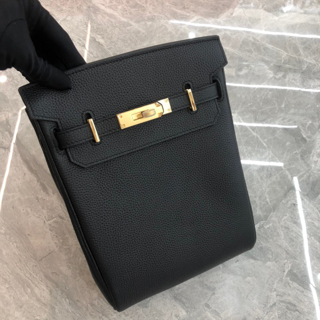 VLOVELAW 2025 Universal bag popular new Kai breast bag togo cowhide simple and fashionable shoulder bag first layer cowhide oblique backpack