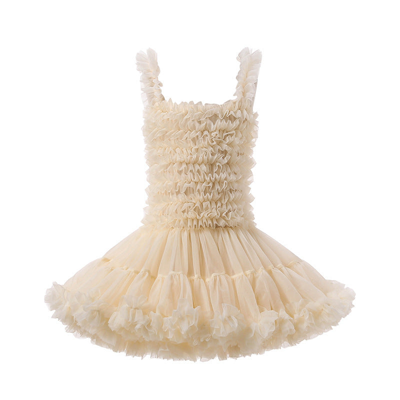 INS European and American Girls Dress Children's Pettiskirt Baby Princess Dress Tutu Skirt Children's Clothing Summer Class a Pleated Skirt