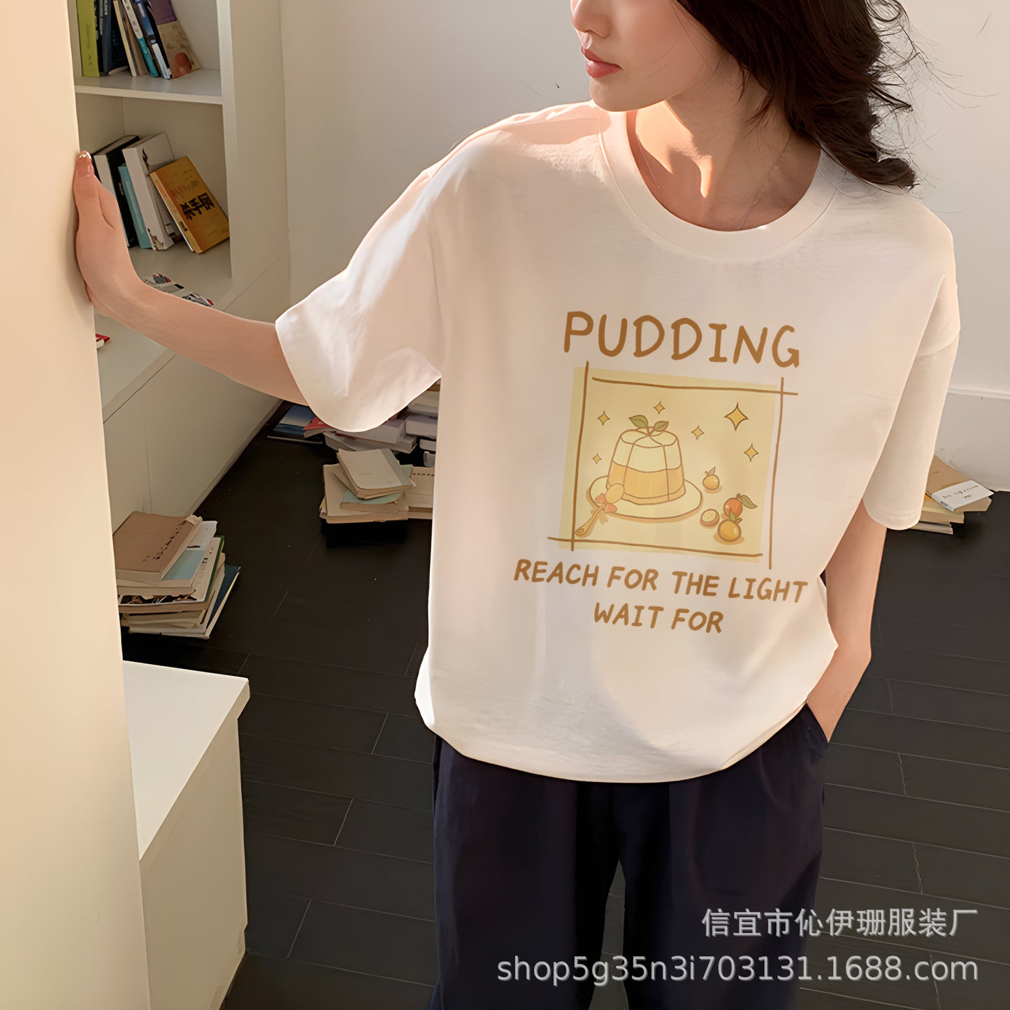 VLOVELAW Summer Women's Cotton Short-Sleeved T-shirts Women's New Versatile Simple Style Loose Half-Sleeve Top Ins Trendy White