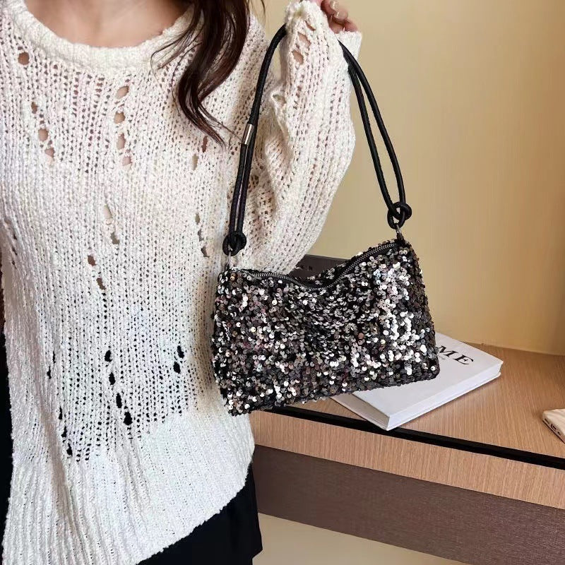 VLOVELAW New Fashion Women's Bag Shoulder Bag Messenger Bag Underarm Bag Sequin Bag Cross-Border Product Hot Sale