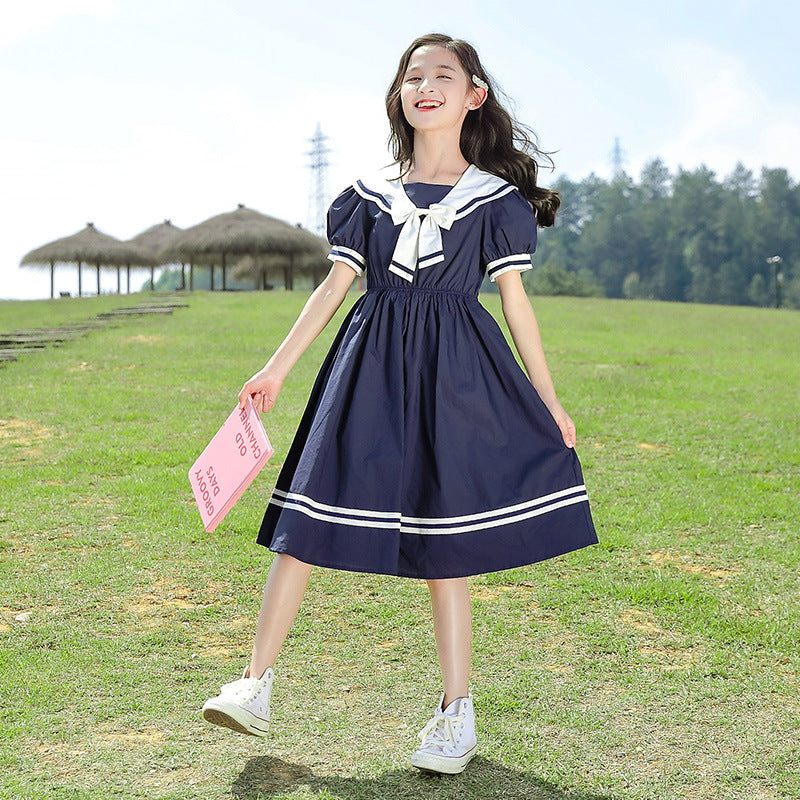 VLOVELAW Children's Clothing Girls' Princess Dress Summer Dress Fashionable New Medium and Large Kids' Skirt Summer Girls' Summer Dress