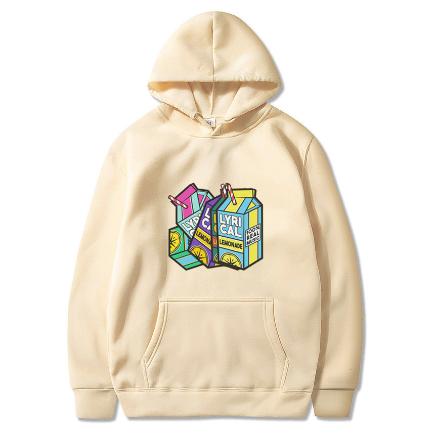 VLOVELAW 2025 lyrical lemonade lemon print fleece hooded sweater men and women hoodies