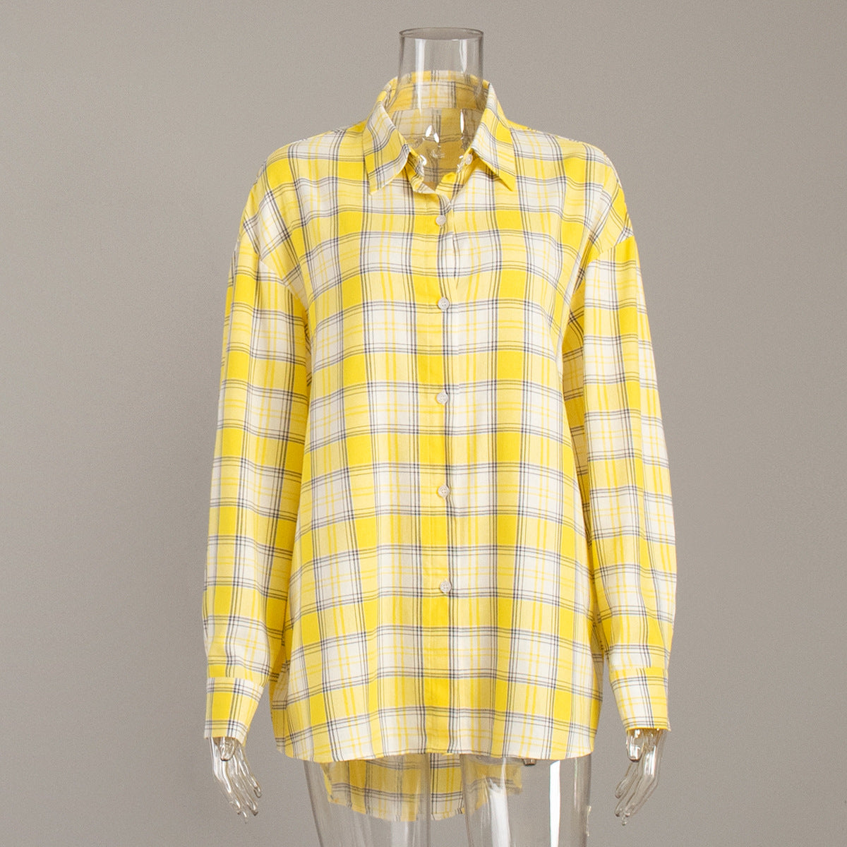VLOVELAW 2025New autumn and winter new 2025 style pure cotton American retro commuter plaid shirt plaid shirt women's clothing