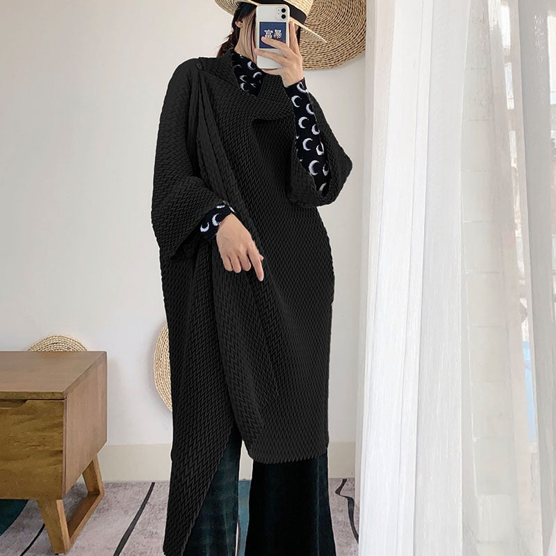 2025 irregular design dress women's high-end large-size autumn new high-end cardigan with skirt