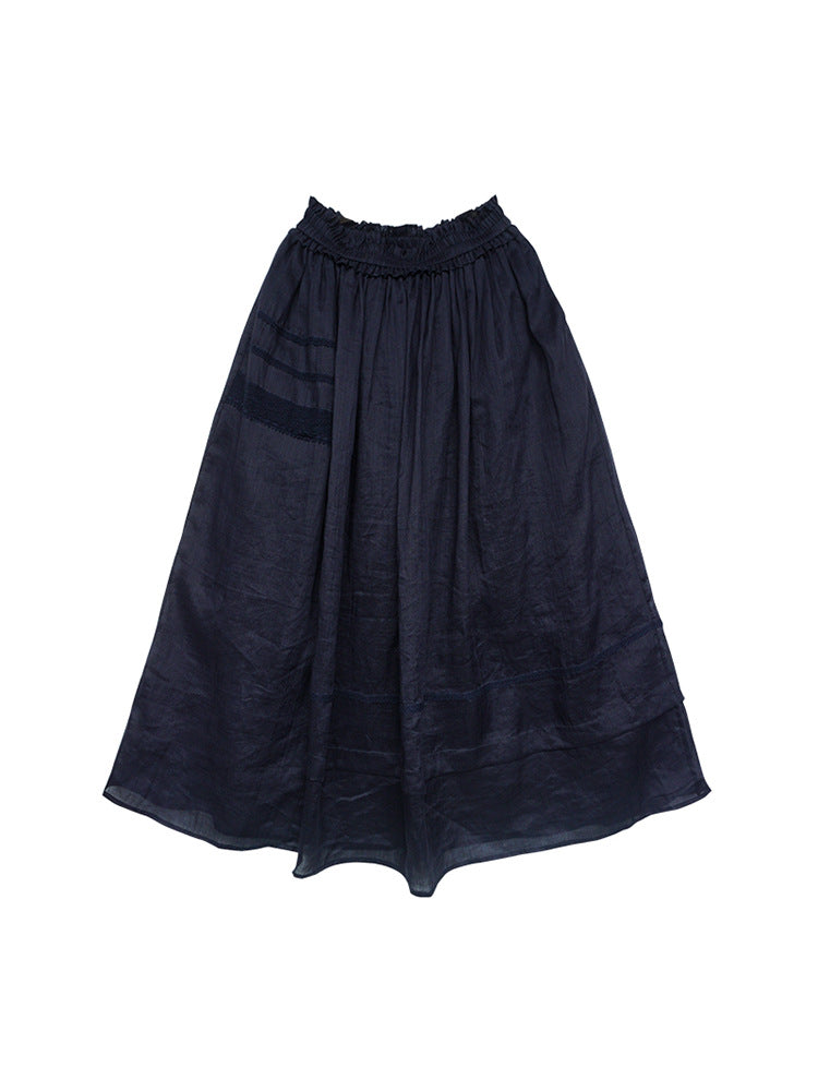 Ramie top popular new spring and autumn sunscreen long-sleeved T-shirt pullover women's 211216 skirt 220303