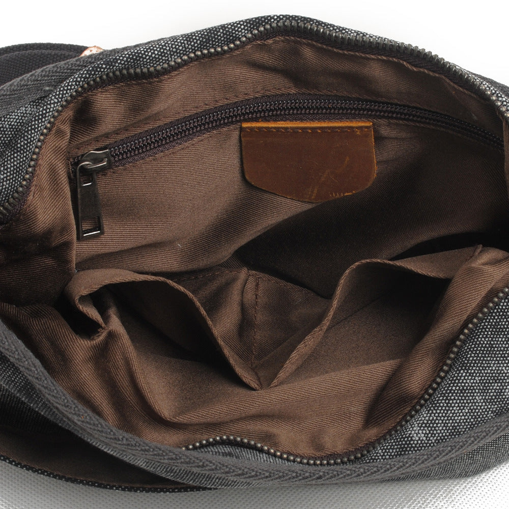 VLOVELAW 2025 Trend retro shoulder bag ethnic style oblique straddle bag casual bag satchel men's bag small square bag cowhide original messenger bag