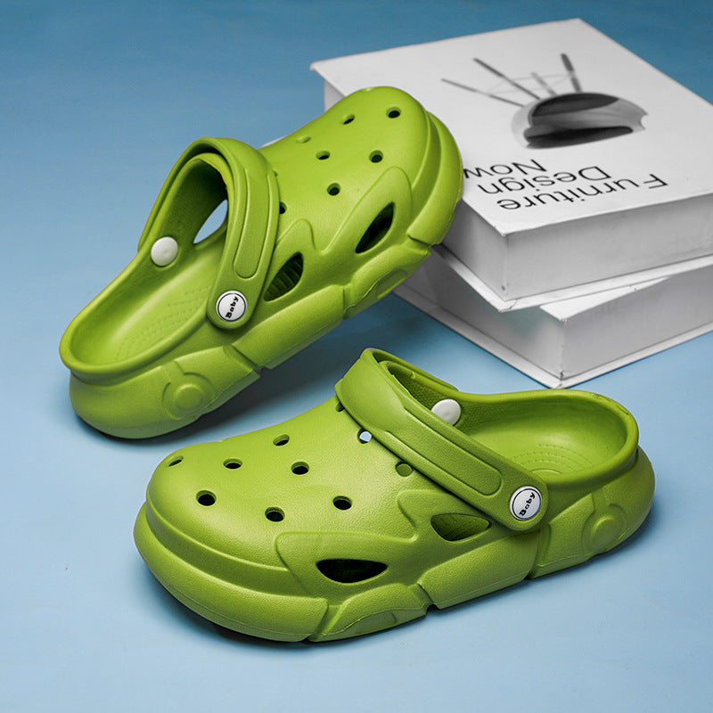 VLOVELAW Children's Shoes Hole Shoes New Children's Slippers Men's and Women's Sandals Soft Bottom Sandals Beach Toe Cap Non-Slip Children's Shoes