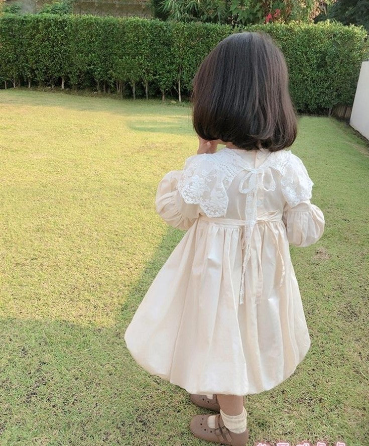 Children's Clothing 2025 Spring and Autumn Clothing for Girls Dress New Korean Style Lace Baby Girl Princess Dress Long Sleeve Kids' Skirt