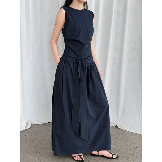Luxi, Korean waist and thin bud vest skirt, summer new lazy wind sleeveless strap-on dress 9749