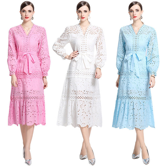 White fairy dress Yunnan travel wear seaside vacation Xizang Qinghai Lake desert photo thin beach skirt