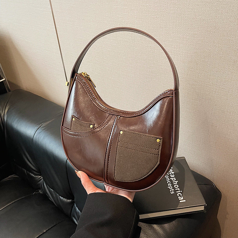 VLOVELAW 2025 High-end niche design bag women's popular new trendy versatile messenger bag fashionable one-shoulder underarm dumpling bag