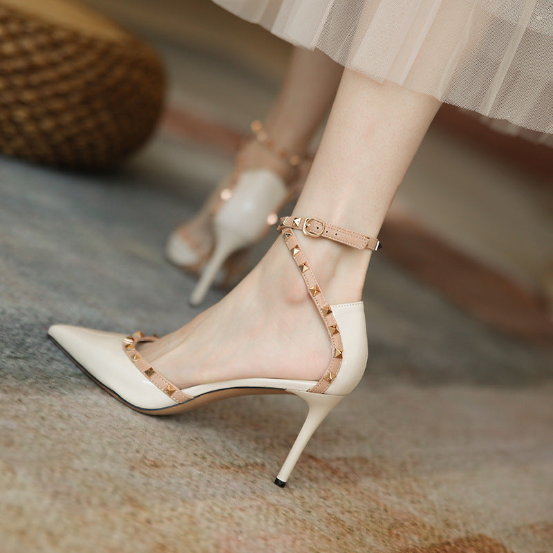 Ydajere High Heel Sandals for Women New Spring Toe Cap Stilettos Pumps Pointed Toe Spring All-Matching 19202
