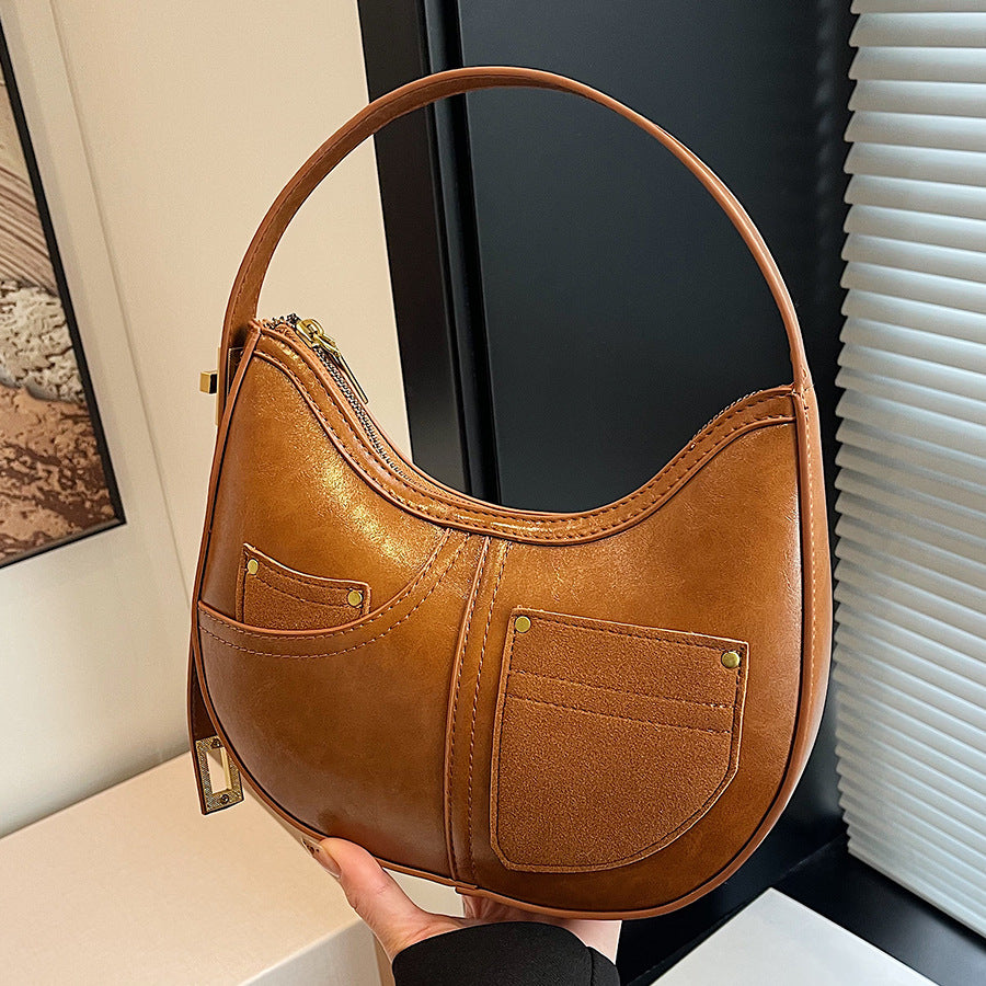 VLOVELAW 2025 High-end niche design bag women's popular new trendy versatile messenger bag fashionable one-shoulder underarm dumpling bag