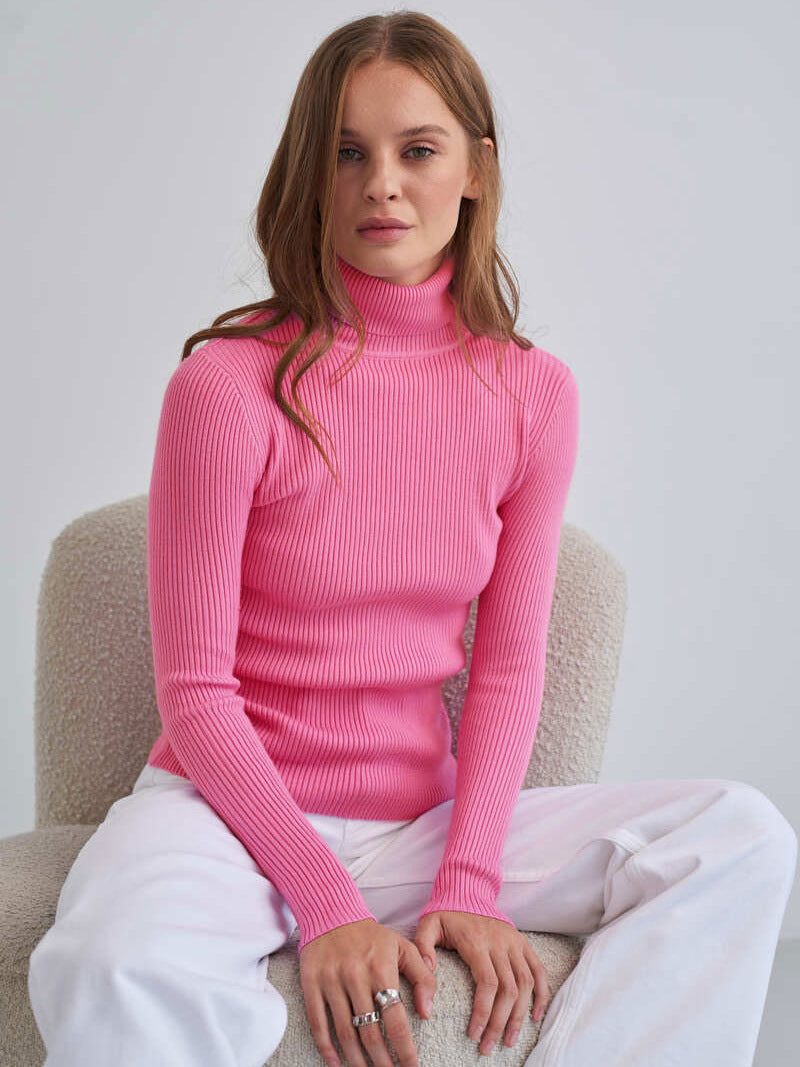 KKBOXLY Cross-border turtleneck sweater knitted bottoming shirt Europe and America New autumn knitted sweater turtleneck pullover sweater women