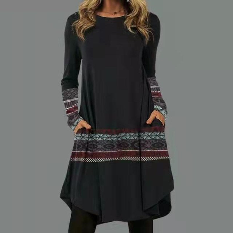 VLOVELAW New Version in Stock for Independent Station Wish European and American National Style Fashion Casual Spring and Autumn Dress