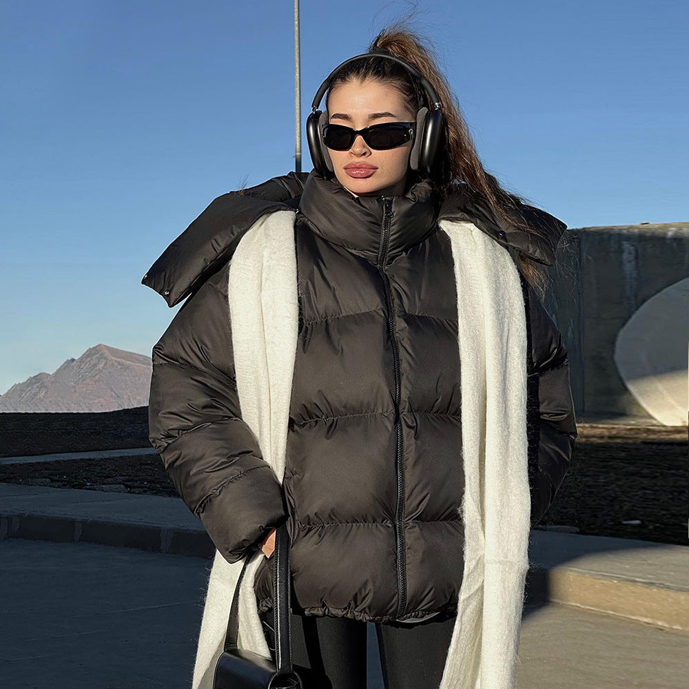 KKBOXLY Cross-border bread clothes women's 2025 style New winter new warm versatile loose cotton-padded jacket thickened jacket cotton-padded jacket