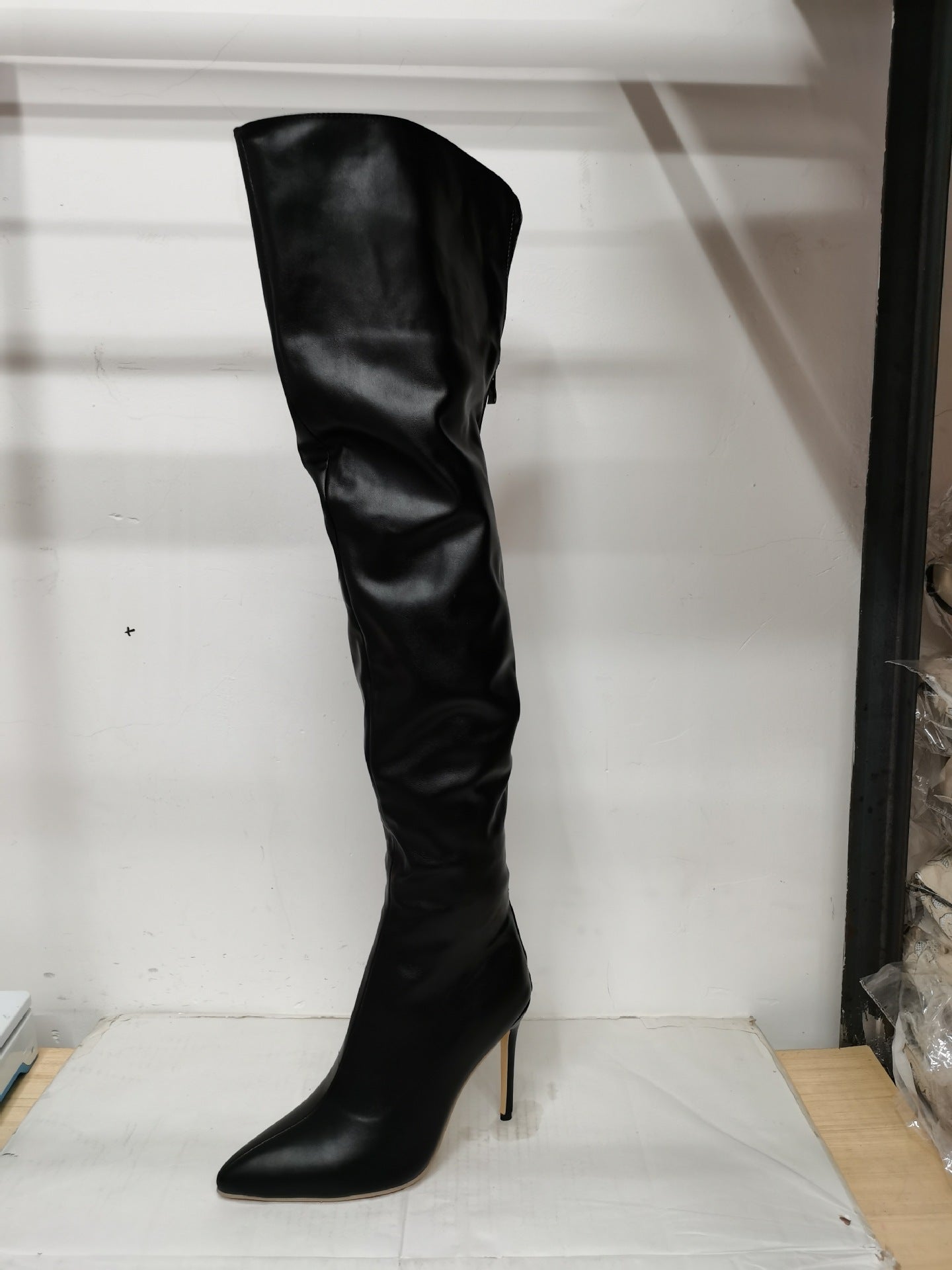 34-43 plus Size HOTan and NEWn Fashion Stiletto Super High Heel over-the-Knee Stretch Boots Wish Cross-Border Supply X398