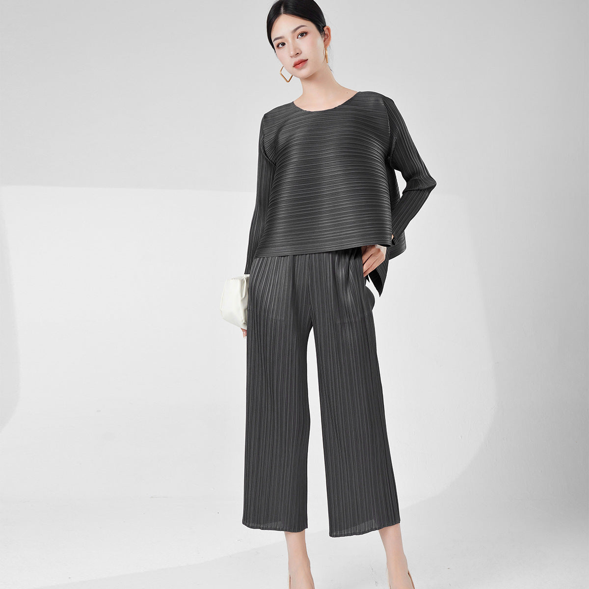 2025 Women's Small Women's Summer Suit Irregular Loose T-Shirt Top Casual Straight Pants Versatile Two-piece Set
