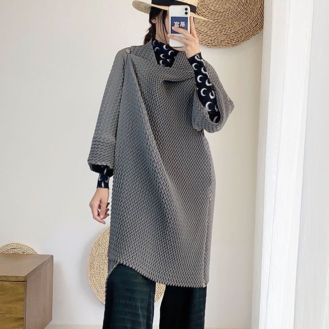 2025 irregular design dress women's high-end large-size autumn new high-end cardigan with skirt