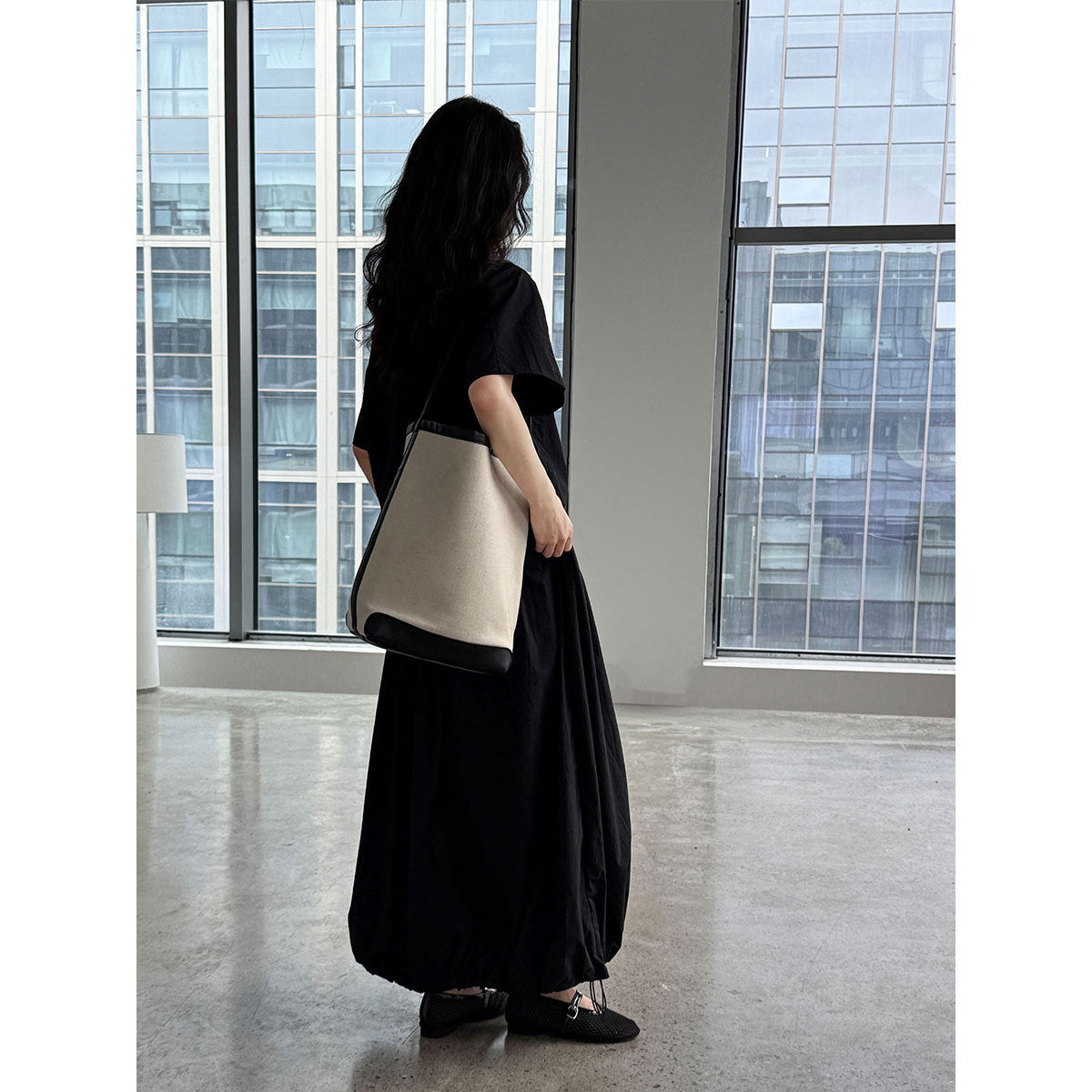 Luxi, Korean version of simple and light short-sleeved top + puffy skirt two-piece suit women's summer new 5116