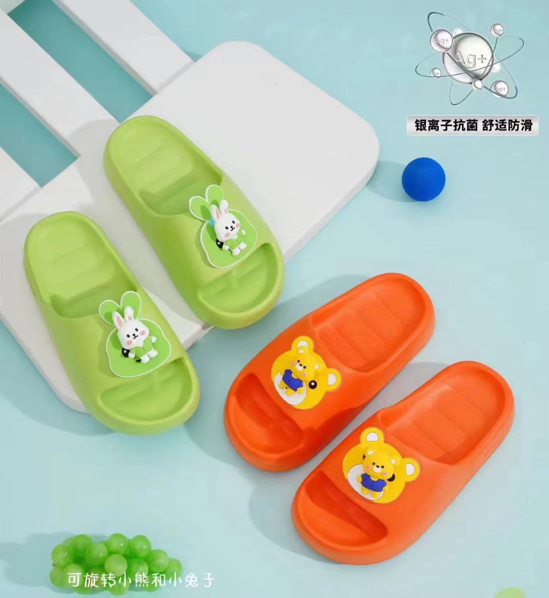 VLOVELAW Factory Wholesale Children's Slippers New Summer Cartoon Rotating Cute Child Thick Bottom Household PVC Non-Slip
