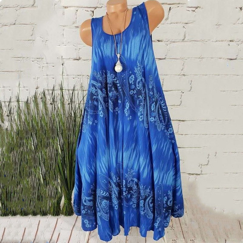 VLOVELAW EBay Wish Summer Hot Products European and American Fashion Women's Wear Digital Printing Dress in Stock!
