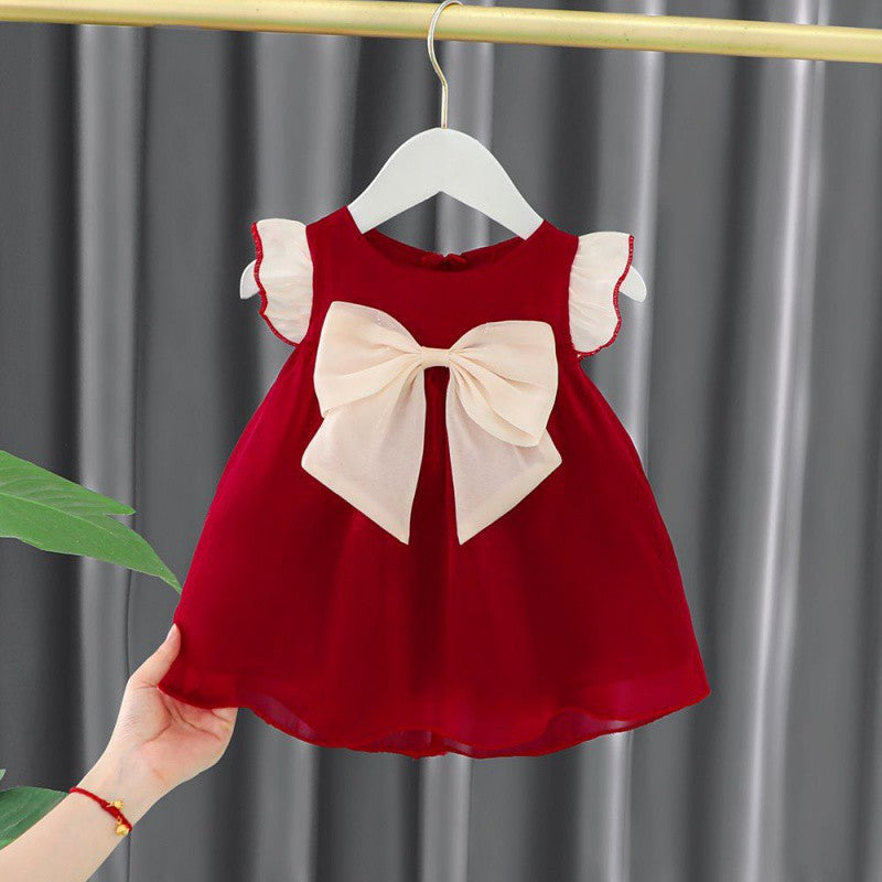 Little Girl Summer Cute One Year Old Celebration Dress Baby Summer Western Style Fashion 1 Princess Dress Girl Dress