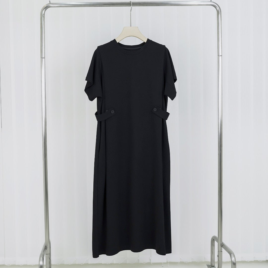 VLOVELAW Summer Korean Style New Belly Covering Anti-Aging Fashion Dress Loose Plump Girls plus Size Slimming Casual Dress