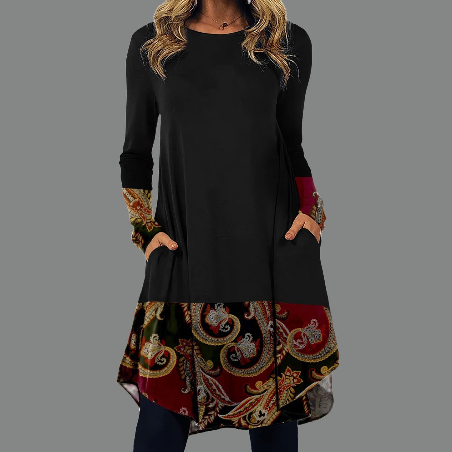 VLOVELAW New Version in Stock for Independent Station Wish European and American National Style Fashion Casual Spring and Autumn Dress